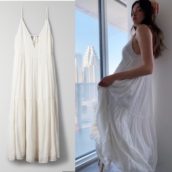 Aritzia Cream Maxi Dress - Picture 4 of 8